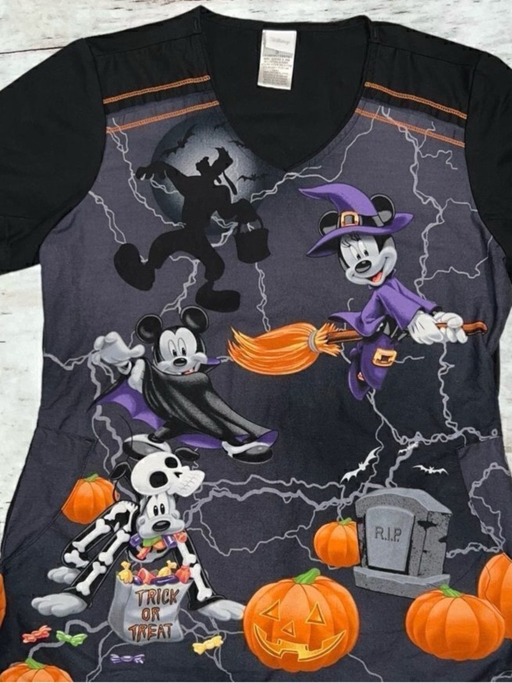 Disney Kids Halloween Costume Top — Black, Purple & Orange